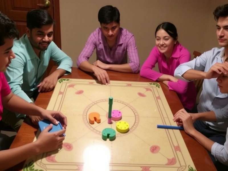 Carrom Heroic Strike - Bringing Indian Families Together Through Digital Gaming Family Playing Carrom Heroic Strike Together
