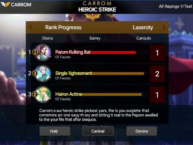 Carrom Heroic Strike - Rank Badges Inspired by Indian Achievements Carrom Heroic Strike Rank Progression